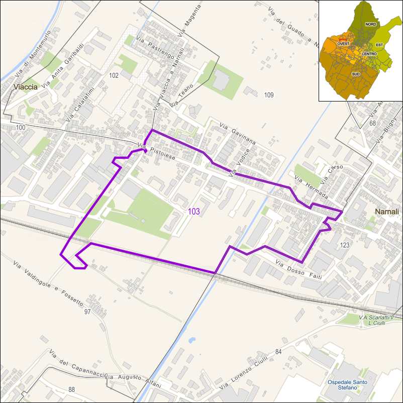 Perimetro della sezione 103
