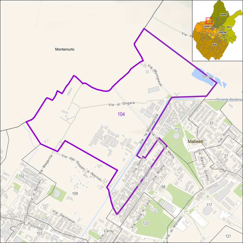 Perimetro della sezione 104