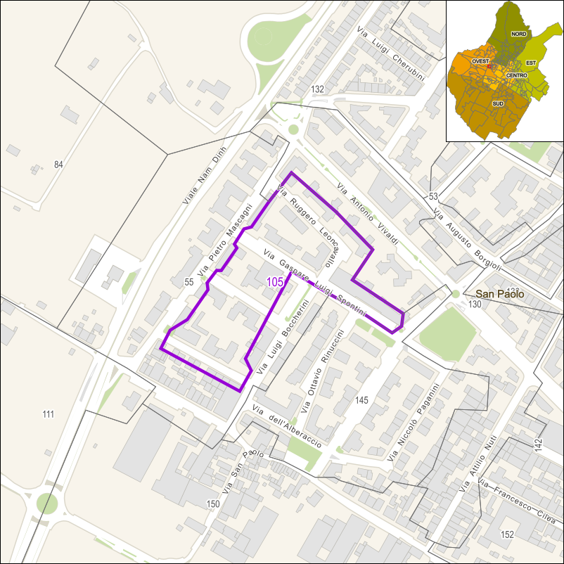 Perimetro della sezione 105