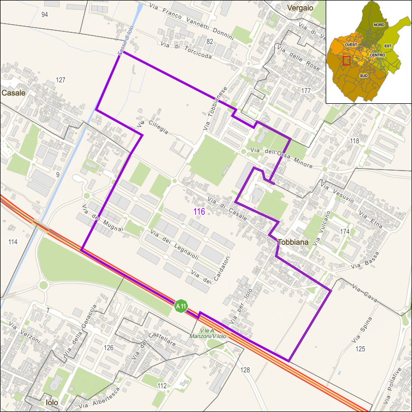 Perimetro della sezione 116