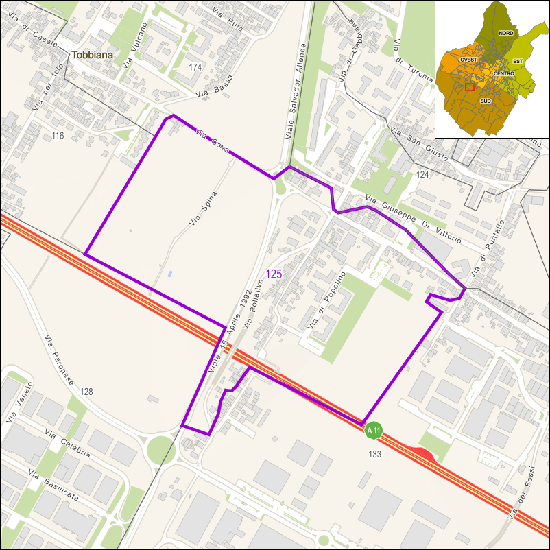 Perimetro della sezione 125