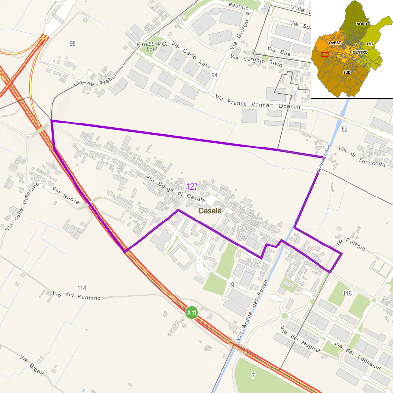 Perimetro della sezione 127