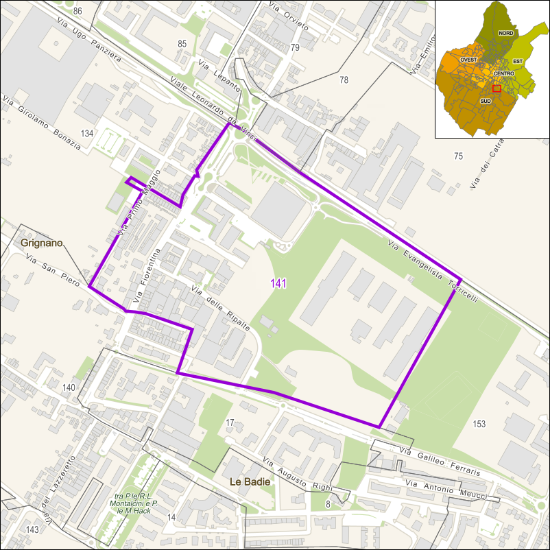 Perimetro della sezione 141