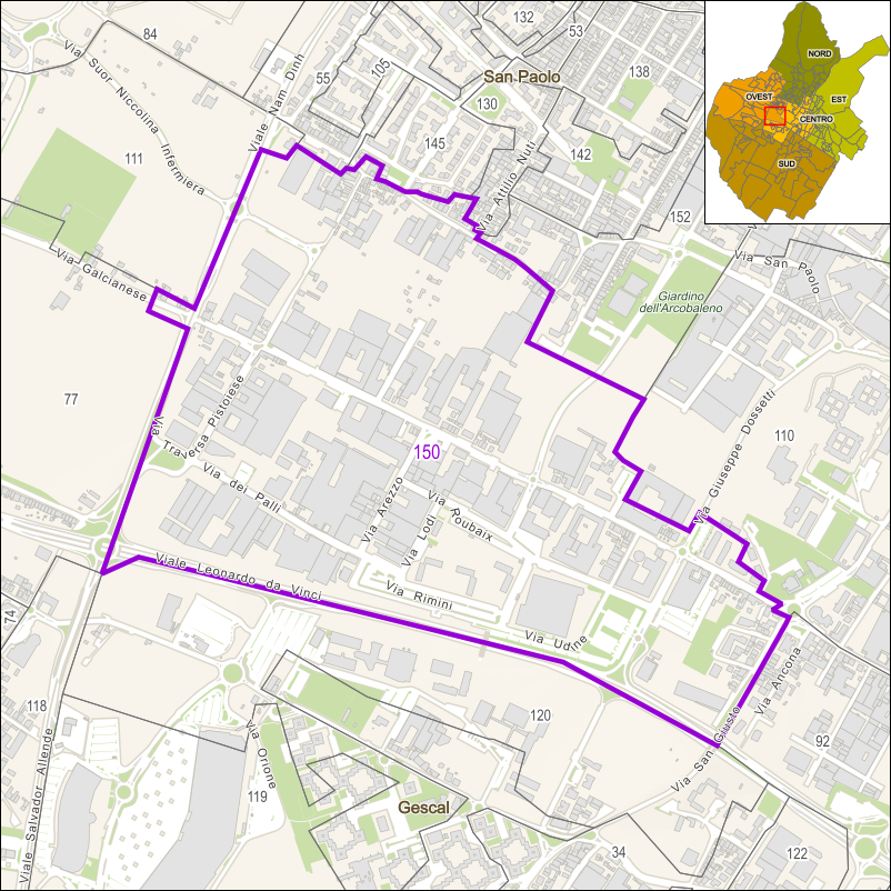Perimetro della sezione 150