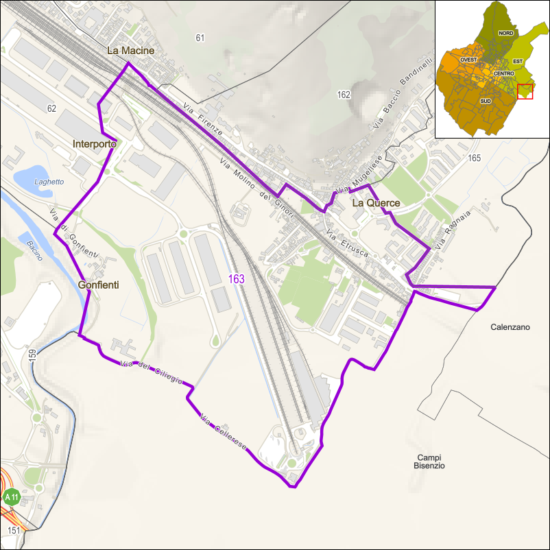 Perimetro della sezione 163