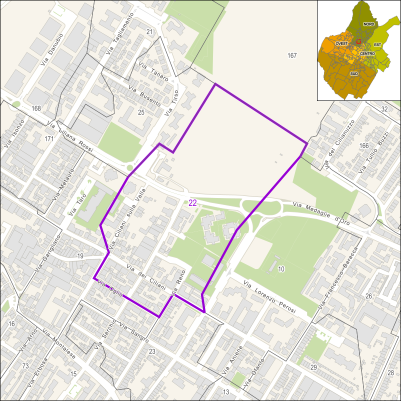 Perimetro della sezione 22