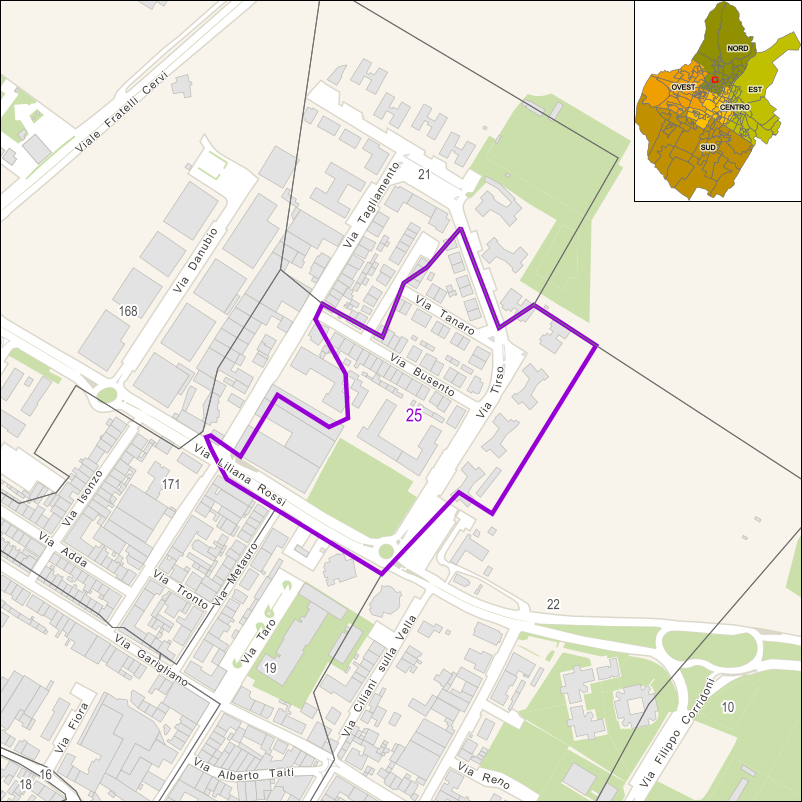 Perimetro della sezione 25