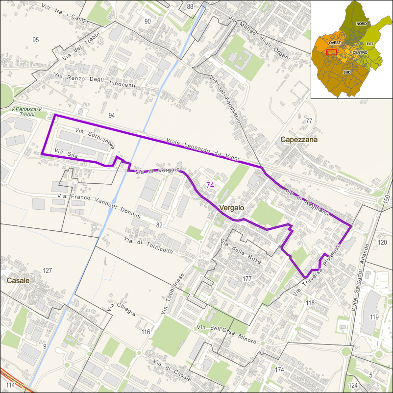 Perimetro della sezione 74